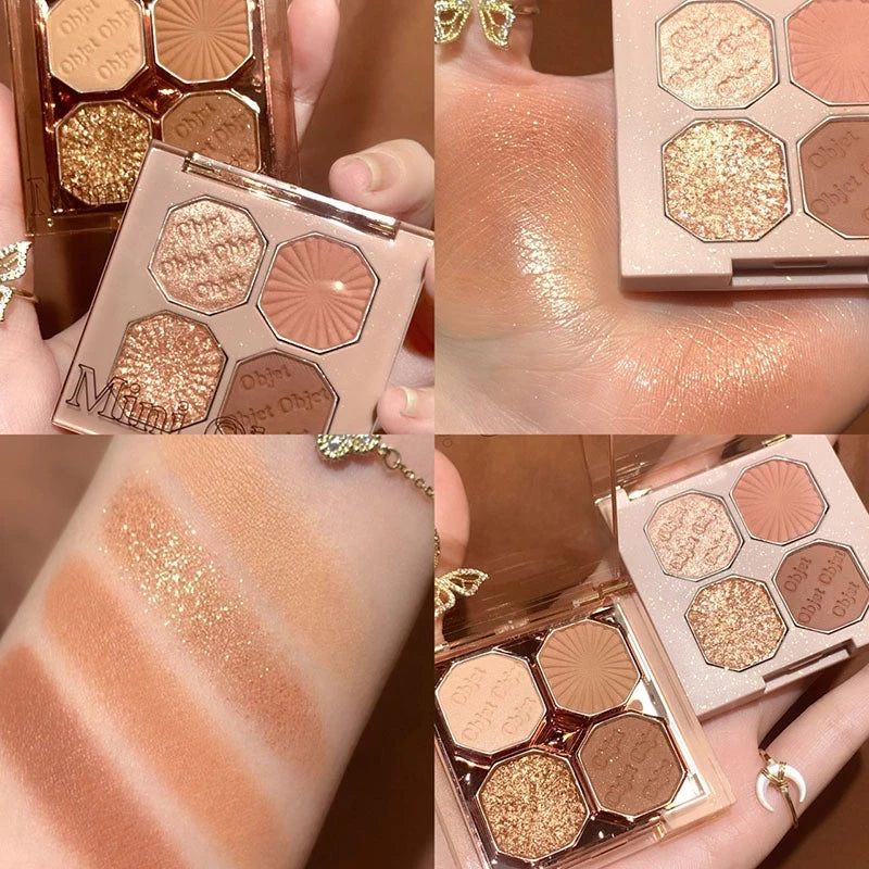 Paleta De Sombra Com Glitter Impermeável