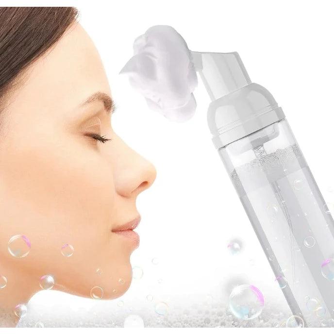 Frasco Pump Espumador Com Escova Para Limpeza Facial - Loja MiLady