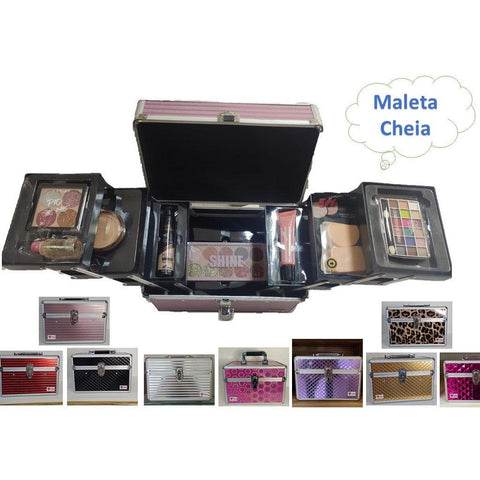 Maleta de Maquiagem Profissional com Produtos - Loja MiLady