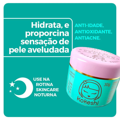 Hidratante Facial Pele de Porcelana Kokeshi - Loja MiLady